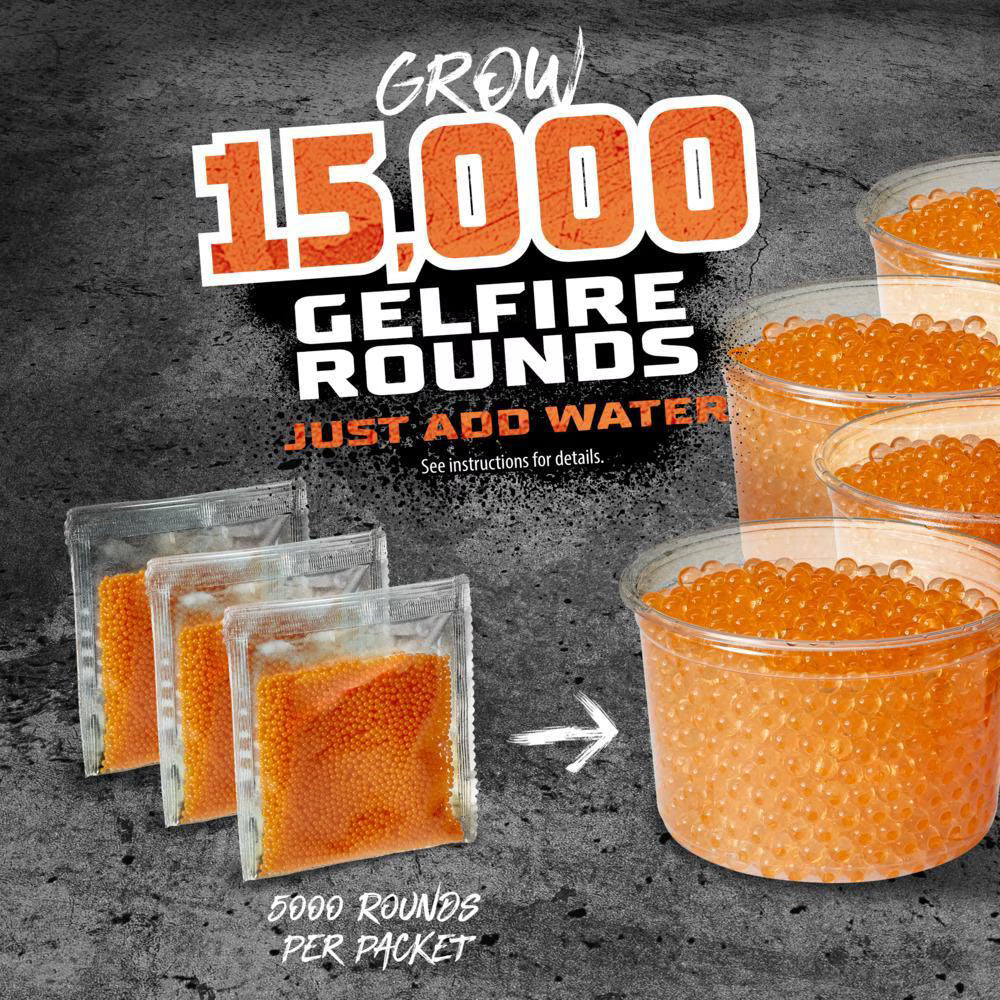 Nerf Pro Gelfire 15,000 Orange Gel Blaster Refill Rounds – Dehydrated Water Beads, Ages 14+