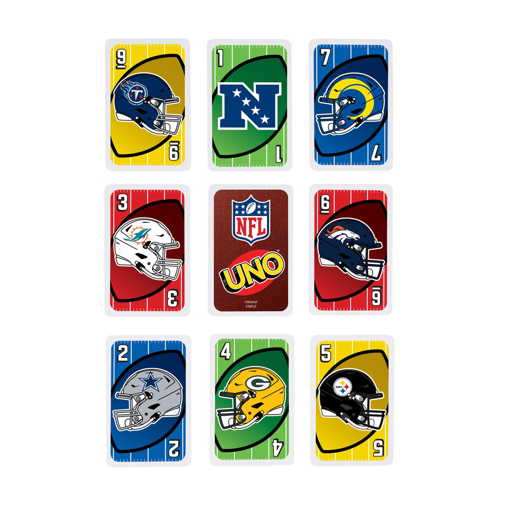 UNO NFL Card Game – Family Card Game Featuring All 32 NFL Teams for Kids & Adults