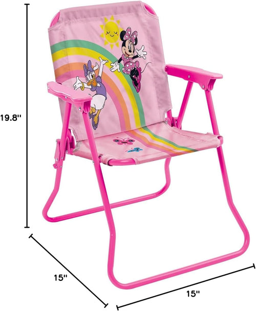 Disney Minnie Mouse Kids Folding Patio Chair – Portable Outdoor Chair for Toddlers & Preschoolers