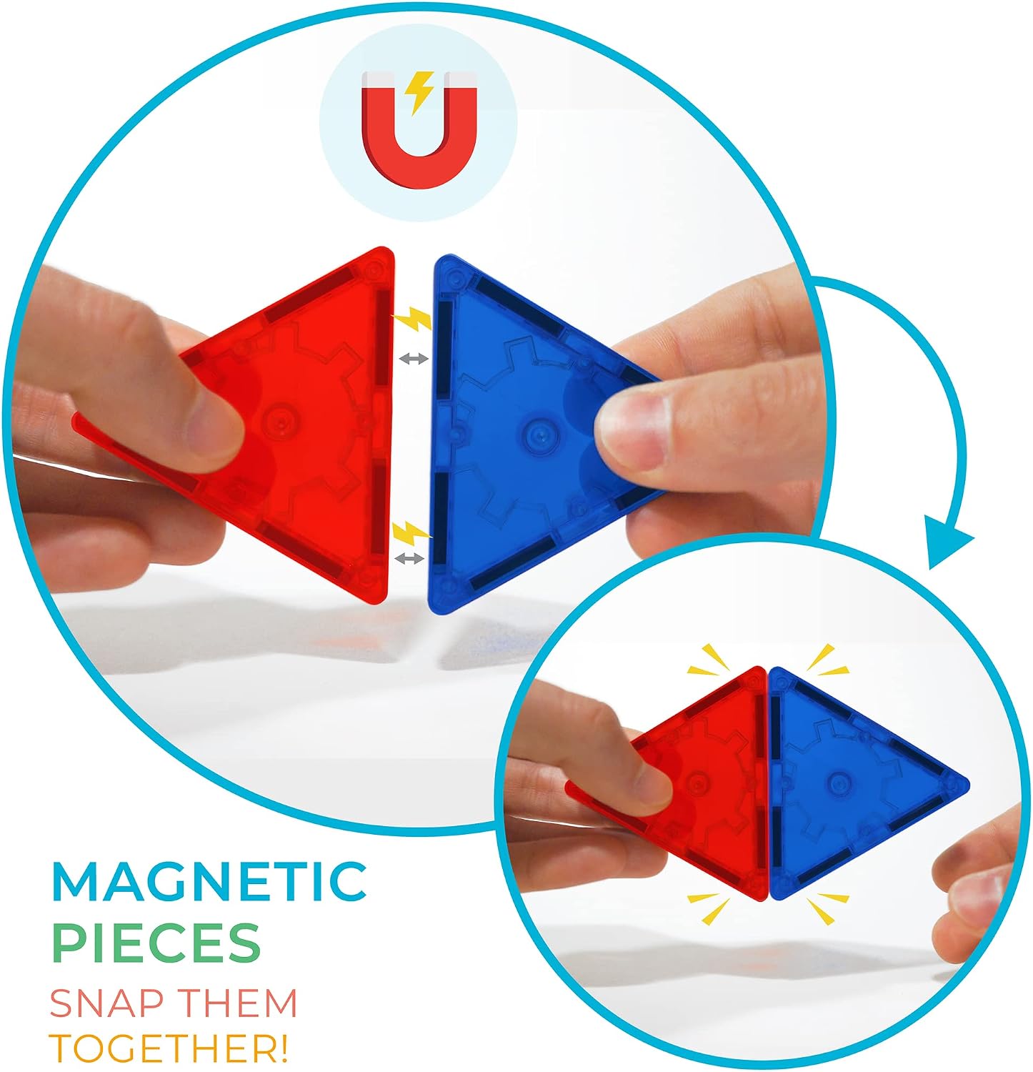 Tytan Tiles 80-Piece Magnetic Tiles Building Set – STEM Construction Toy with Race Cars, Storage Bag, Ages 3+