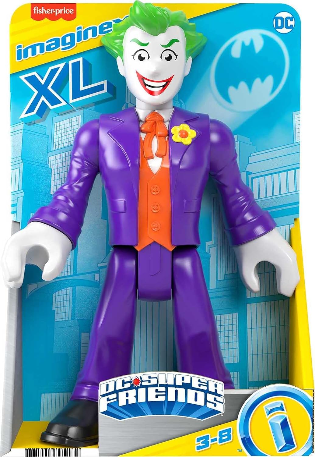 Fisher-Price Imaginext DC Super Friends The Joker XL 10-Inch Poseable Action Figure for Kids Ages 3+