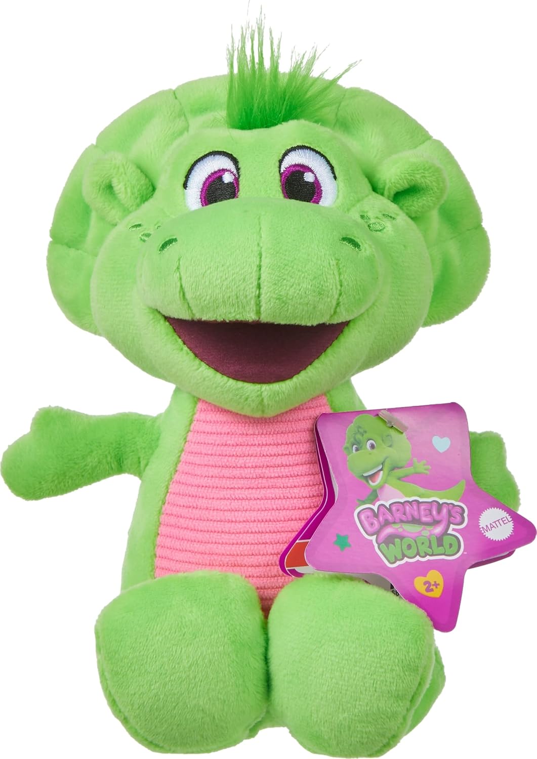Barney World Toddler Toy Plush Baby Bop 8-Inch Dinosaur Character for Preschool Kids Ages 2+ Years