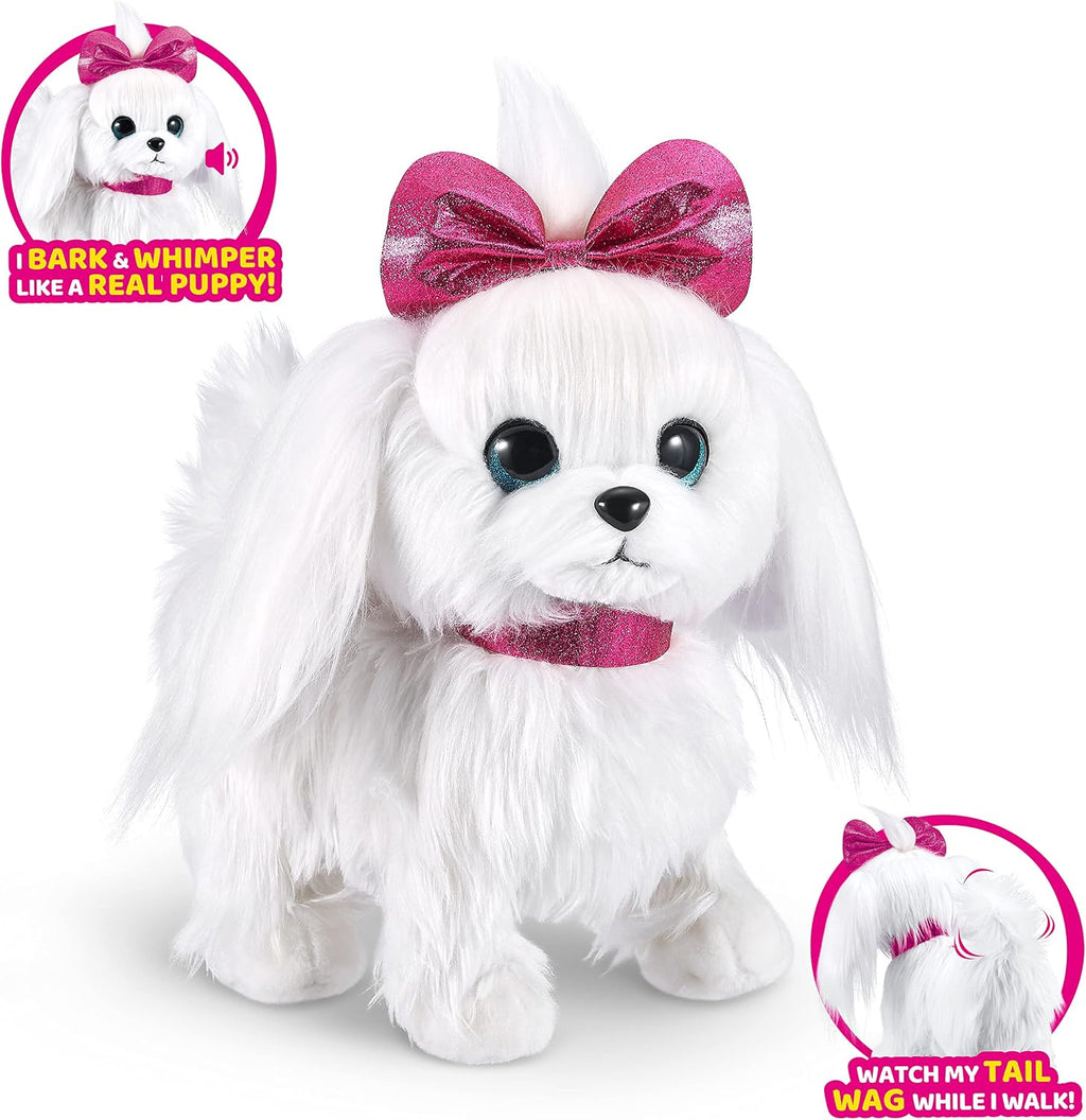 Pets Alive Lil’ Paw Walking Puppy by ZURU – Interactive Plush Dog Toy That Walks, Wags & Barks with Electronic Leash