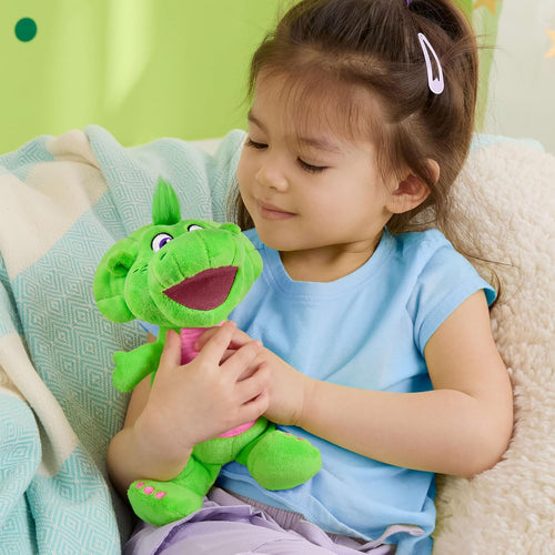 Barney World Toddler Toy Plush Baby Bop 8-Inch Dinosaur Character for Preschool Kids Ages 2+ Years