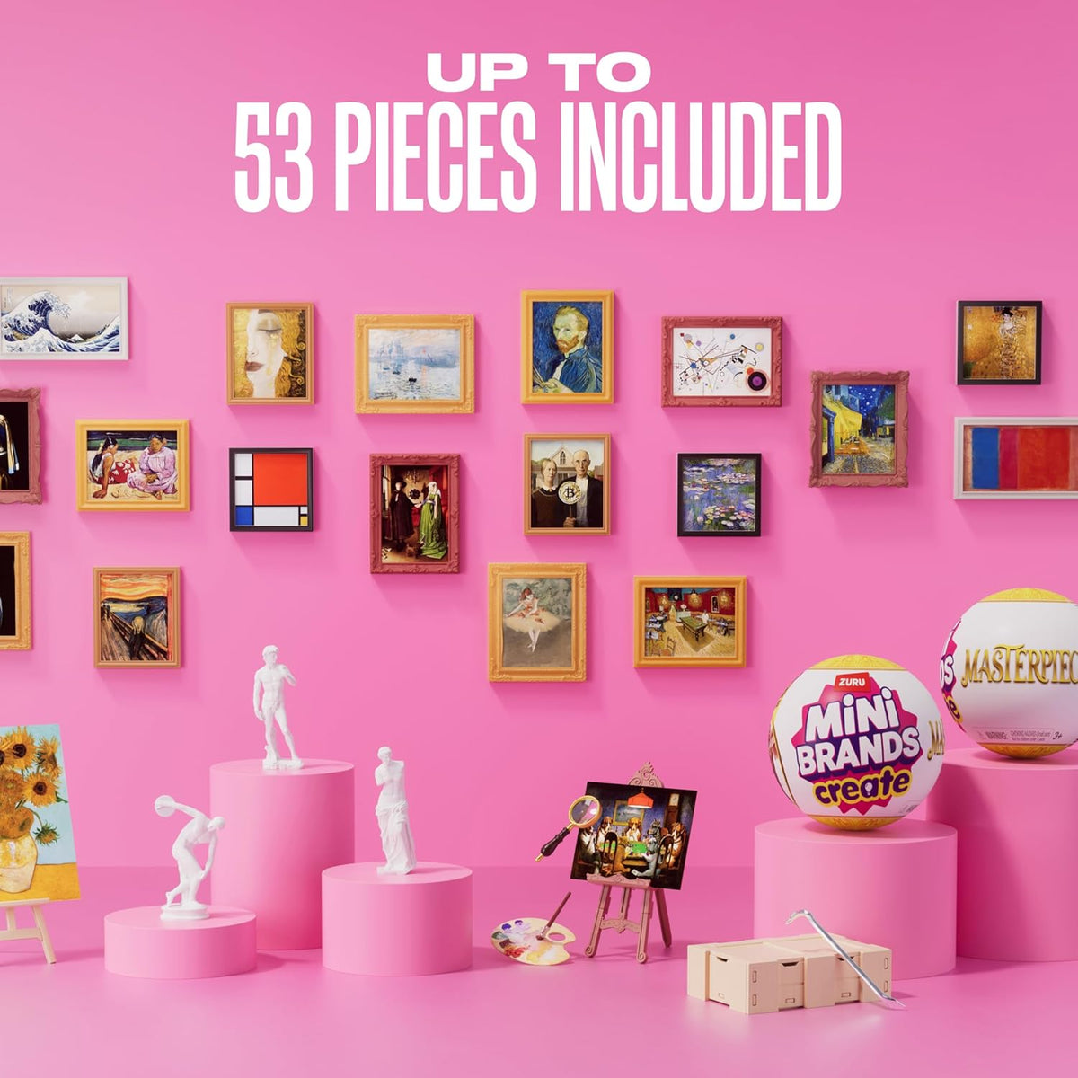 Mini Brands Create Mini Masterpieces Series 1 Capsule 2 Pack by ZURU – Miniature Art Collectible Toy