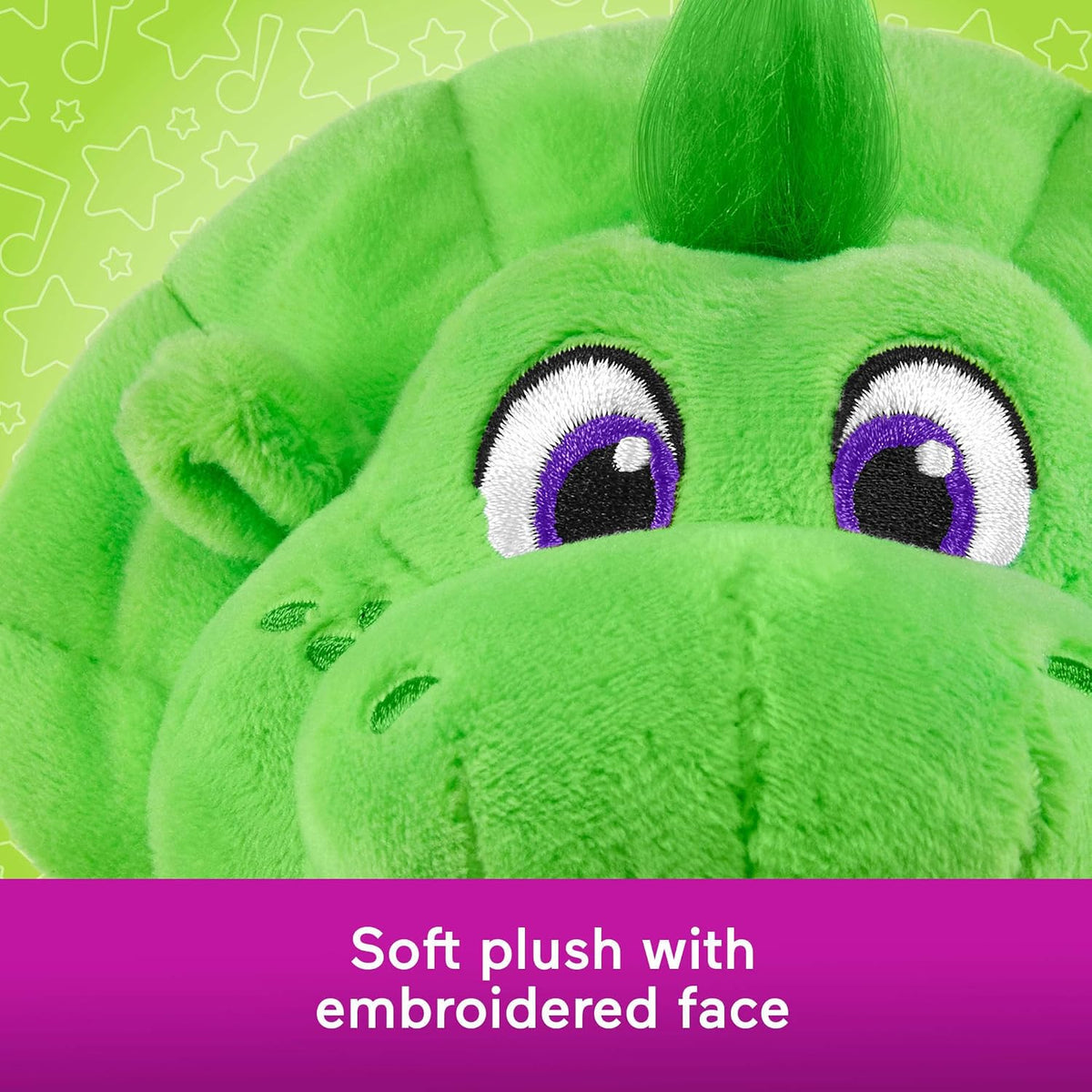 Barney World Toddler Toy Plush Baby Bop 8-Inch Dinosaur Character for Preschool Kids Ages 2+ Years