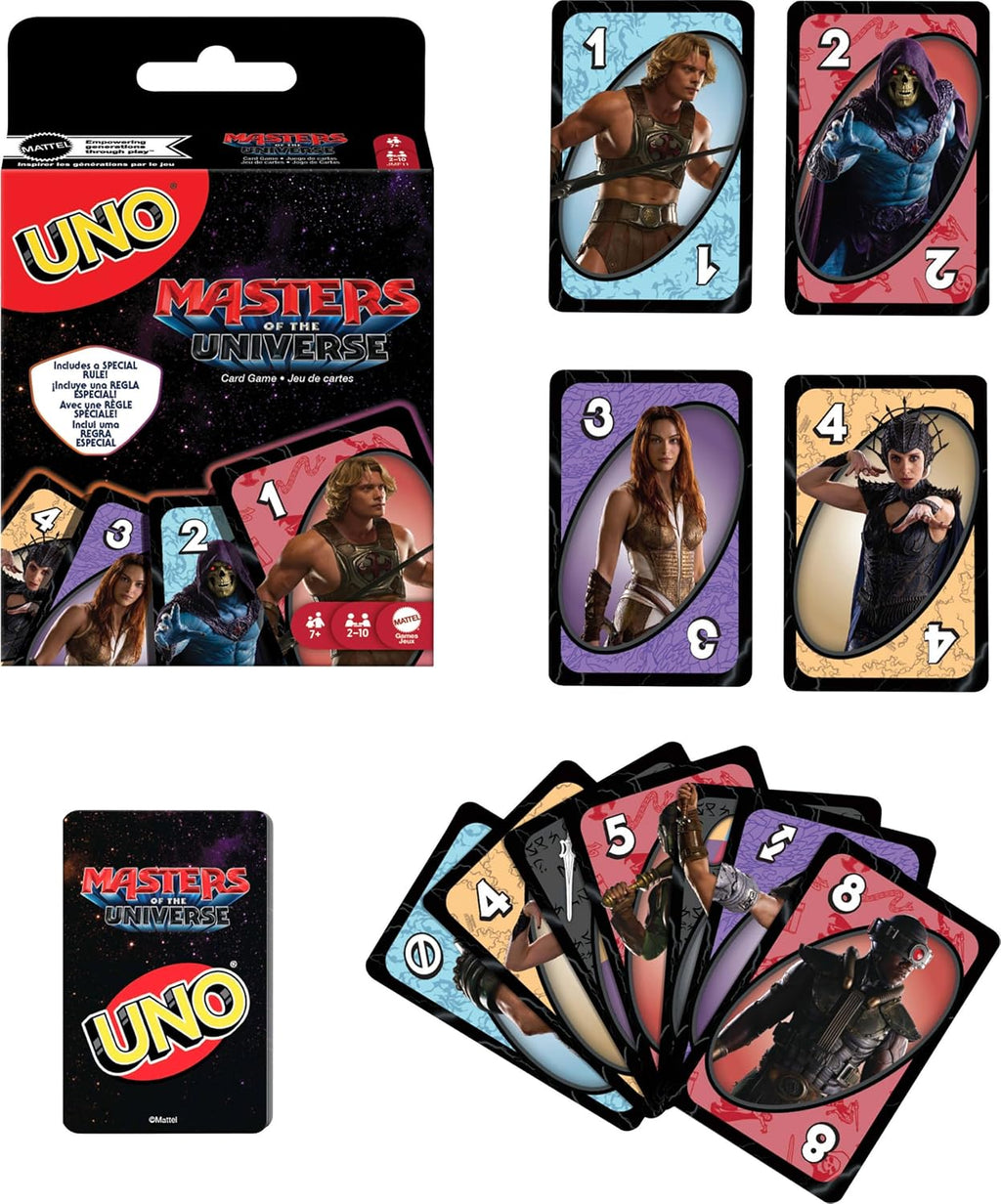 UNO Masters of the Universe Movie Card Game – Themed Mattel Family Card Game for Kids, Parties & Travel