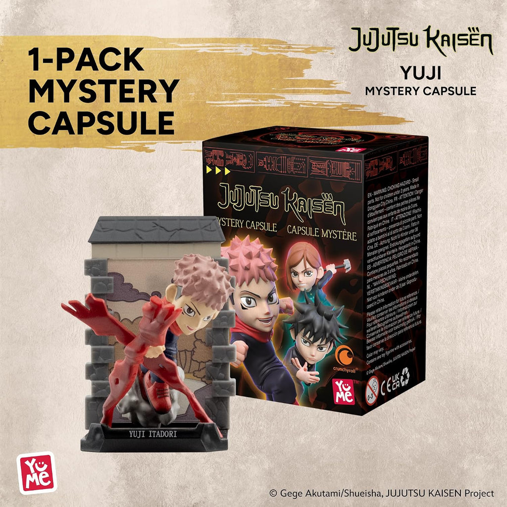 YuMe Official Jujutsu Kaisen Blind Box (1 Pack) – Collectible Mystery Figure Includes Yuji, Gojo, Megumi, Nobara & More