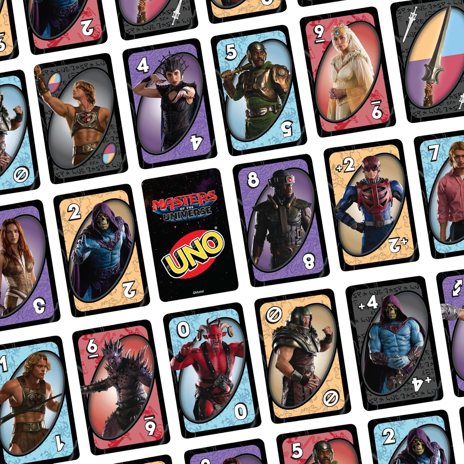 UNO Masters of the Universe Movie Card Game – Themed Mattel Family Card Game for Kids, Parties & Travel
