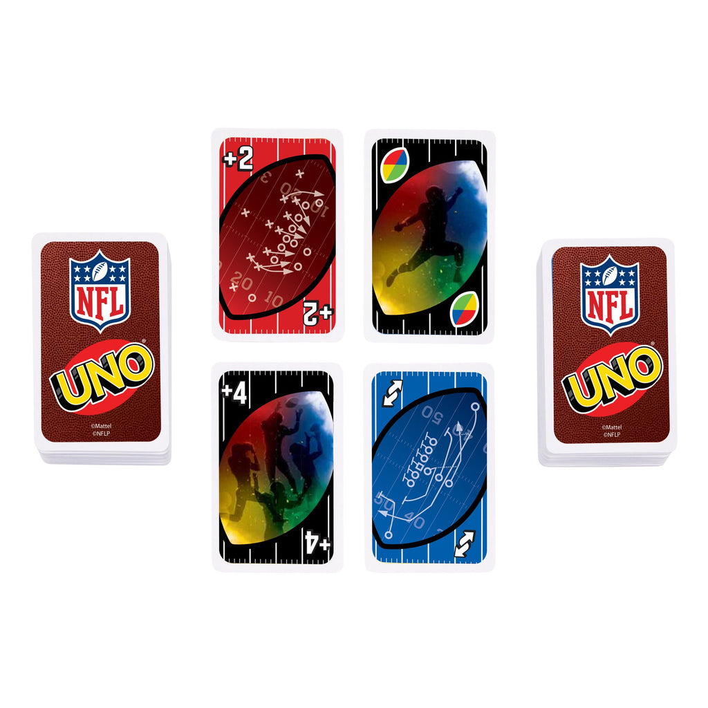 UNO NFL Card Game – Family Card Game Featuring All 32 NFL Teams for Kids & Adults