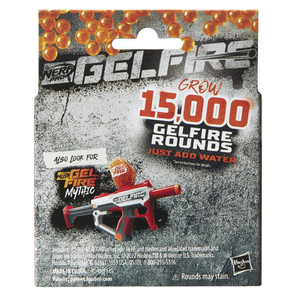 Nerf Pro Gelfire 15,000 Orange Gel Blaster Refill Rounds – Dehydrated Water Beads, Ages 14+