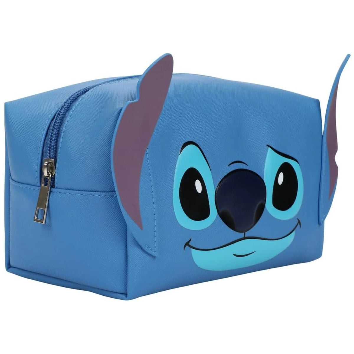 Bioworld Disney Lilo & Stitch Stitch Face Cosmetic Bag with 3D Ears – Character Makeup & Travel Pouch